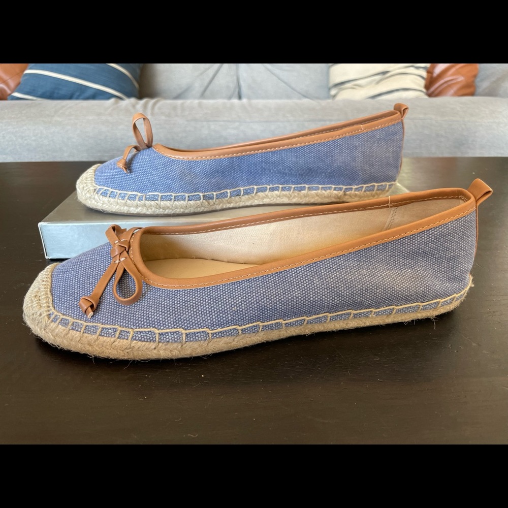 Frank Sarto Denim flats Size 8